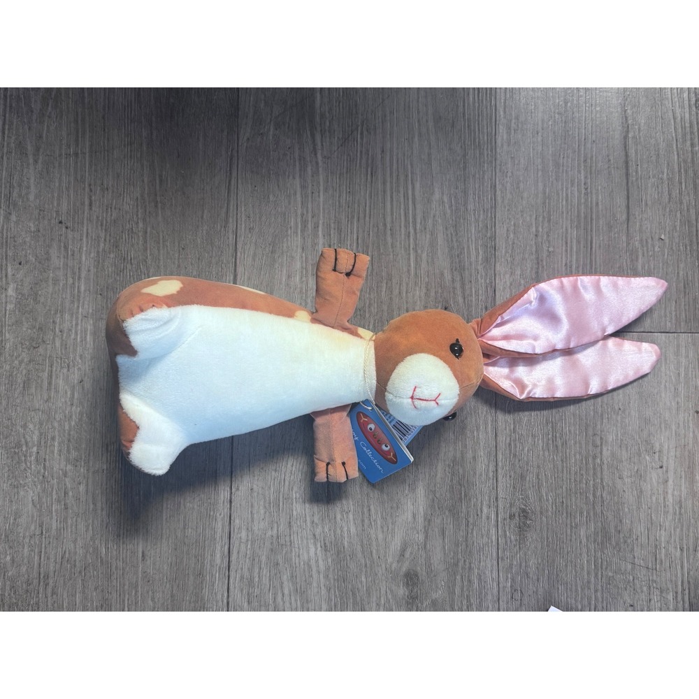 Yottoy The Velveteen Rabbit 10" Plush Stuffed Animal Brown Pink Satin Ears NWT